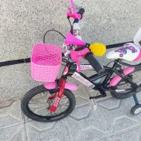 دوچرخه 16 صورتی دخترانه تمیز و مرتب