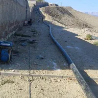 لوله کشی پلی اتیلن موتورخانه باغ نصب شیر فلکه