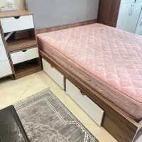 سرویس خواب دونفره مدرن در حد نو با تشک رویا اصل