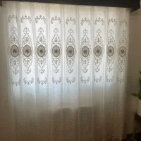 پرده پذیرایی حریر گل برجسته