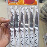 چاقو میوه خوری کارد ۱۲ تایی یونیک طرح سنگ