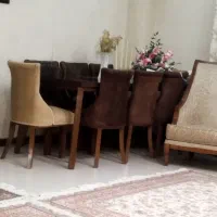 ست راحتی ۸ نفره و میز ناهار خوری ۸ نفره