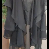 مانتو حریر جلو باز