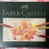 مداد رنگی فابر کاستل پلی کروم ۶۰ رنگ جعبه فلزی