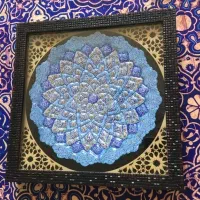 ظرف میناکاری و معرق کاری چرم و گزخوری