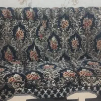 مبل هفت نفره چوب محکم و پارچه ترک