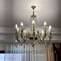لوستر کلاسیک  فلزی رنگ برنجی