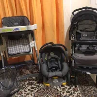 کالسکه و کریر ایون فلو+صندلی غذا ایون فلو