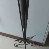 گلدان ۹۰ سانتی فر فورژه ، همراه گلدان بلور دوپوسته