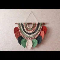 دیوار کوب و آینه مکرومه