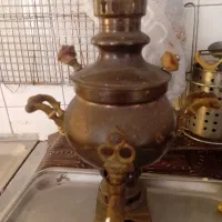 سماور ذغالی نقلی برنجی