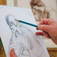 طراحی چهره سیاه‌قلم و مداد
