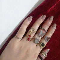 انگشتر- بند انگشتی-حلقه چوبی و اهنی