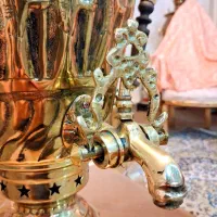 سماور برنجی قدیمی ذغالی ۱۰ لیتر نوی نو
