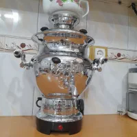 سماور ۸ لیتری برقی و سماور گازی ۲۰ لیتری