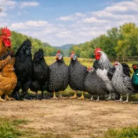 مرغ و خروس ایام سمانی برهما شاخدار خروس آمریکایی