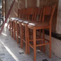صندلی چوبی اپن کافه