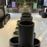 گلدان های گالوانیزه چرخدار