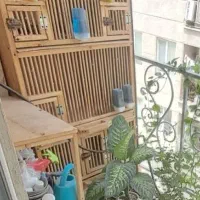 قفس سه طبقه چوبی،بزرگ و زیبا ، دست ساز