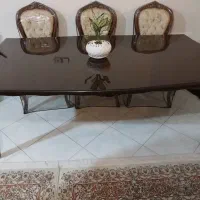 میز ناهار خوری با شیشه سکوریتی ضخامت بالا