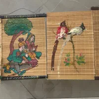 نقاشی روی چوب‌ و جا کلیدی چوبی قدیمی هندی