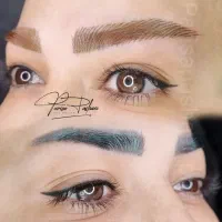 روشن کردن و هاشورمویی ابروهای زغال بدون ریمو