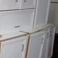 کابینت فلز mdf در حد باسینک و هود باکس یخچال جزیره