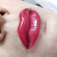مدل برای شید لب ، خط چشم ، بن مژه