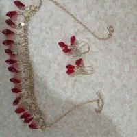 گردنبند گوشواره اناری نقره