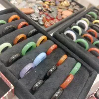 رینگ سنگ عقیق در طیف رنگی مختلف