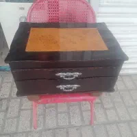 پاتختی چوبی ۲کشو سالم