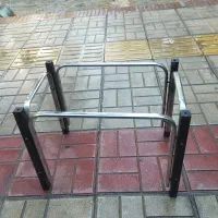 میز عسلی استیل چوبی