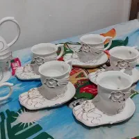 سرویس چایخوری گل برجسته چینی نو