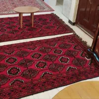 دومتری دستباف فرش لاکی قالیچه ترکمن کالیگرافی