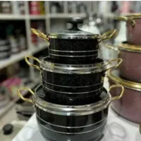 قابلمه سایز ۱۴/۱۶/۱۸ شش پارچه گرانیت نچسب