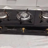 گاز رومیزی شیشه ای ۳ شعله