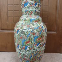 گلدان طرح دار گل مرغی صنایع دستی اصفهان