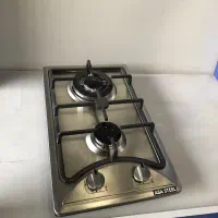 اجاق گاز توکار دو شعله شیشه و استیل