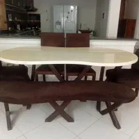 فروش نهارخوری 6نفره مدل لوبیایی