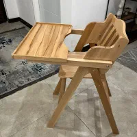 صندلی غذا چوب راش نو نو استفاده نشده