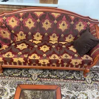 ست مبل استیل ۸ نفره کلاسیک با ۲ میز جلو مبلی