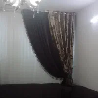 پرده حریر با دستک کامل