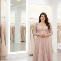 لباس مجلسی با پارچه لمه شنی ترک نو