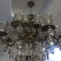 لوستربرنزآنتیک ۱۶شعله بالاله وکریستال خارجی