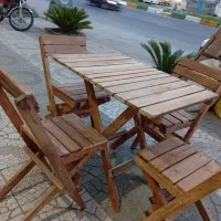 میز و صندلی تاشو ست چهار نفره