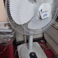 پنکه ایستاده و رومیزی ودرب چوبی