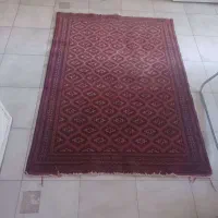 فرش جفت ترکمن قرمز سالم دستباف