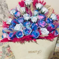 سبد گل مصنوعی سالم نو با عروسک روسی