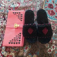دمپایی زندان بافت وکیف چرم