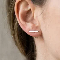 گوشواره نقره ۹۲۵ - خط کوتاه - مینیمال